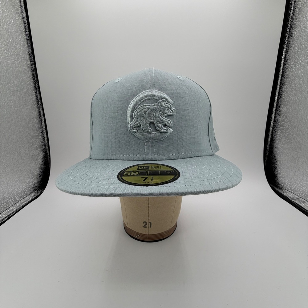 Chicago Cubs Ripstop Hat New Era 59FIFTY Teal Fitted Sz 7 1/2 All Star Game NEW - Picture 2 of 11